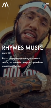 Music label "Rhymes Music" Iphone mockup